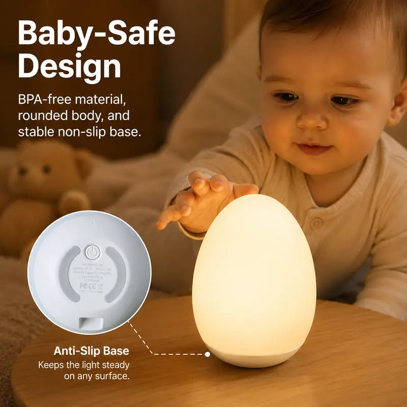 Zenvix™ Rechargeable Baby Night Light | Touch Control Dimmable Nursery Lamp