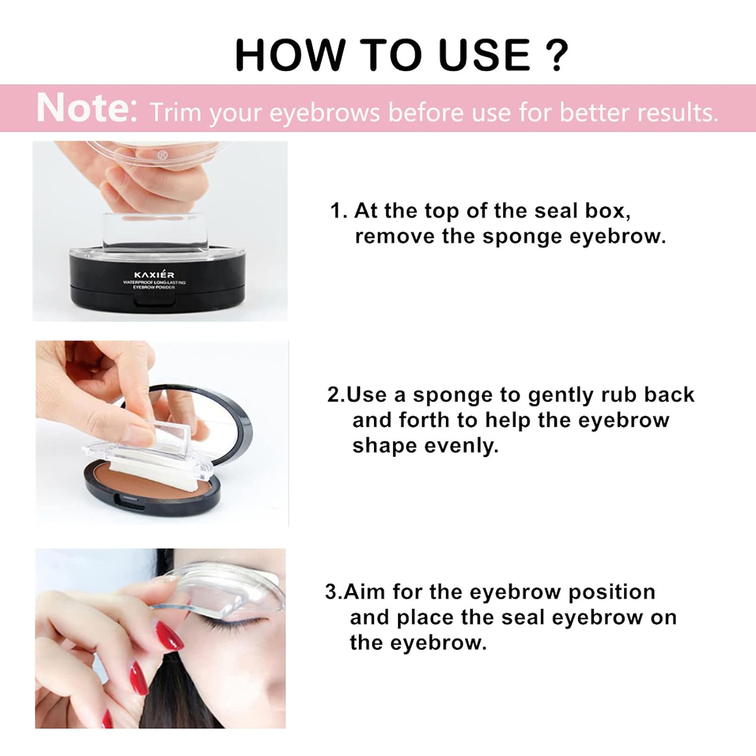 Zenvix™ Waterproof Eyebrow Stamp Kit – Long-Lasting Brow Powder with Natural Finish & Easy Brow Shaping