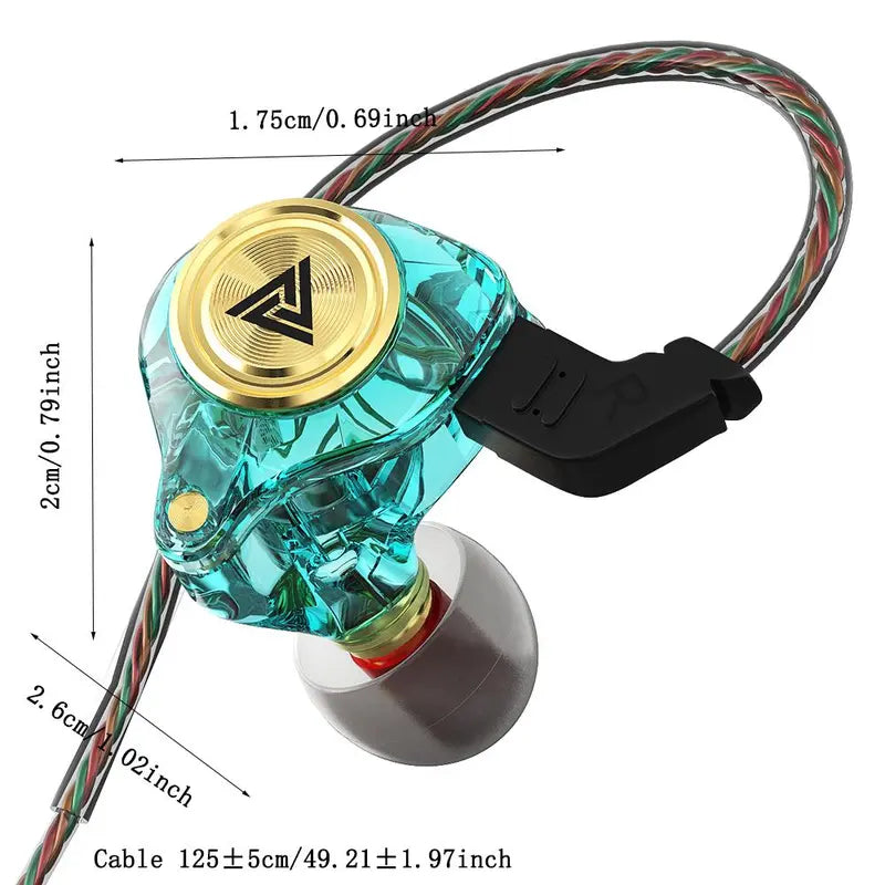 Portable Wired In-Ear Earphones with Mic – Noise Cancelling HiFi Gaming & Sport Earbuds